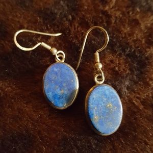 Lapis earrings , silver